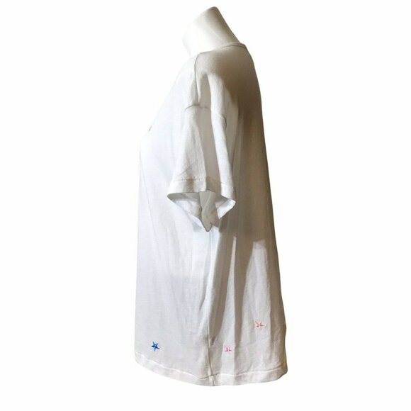 WILDFOX Starlet Embroidery Cotton Jersey Rivo Tee Womens Size Small - Picture 4 of 7